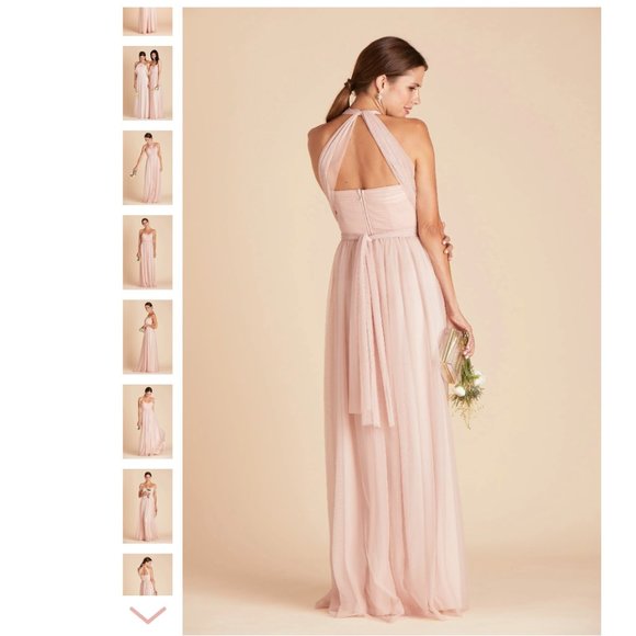 Birdy Grey | Christina Convertible Tulle Dress in Vintage Blush Sz. XS - Picture 10 of 11